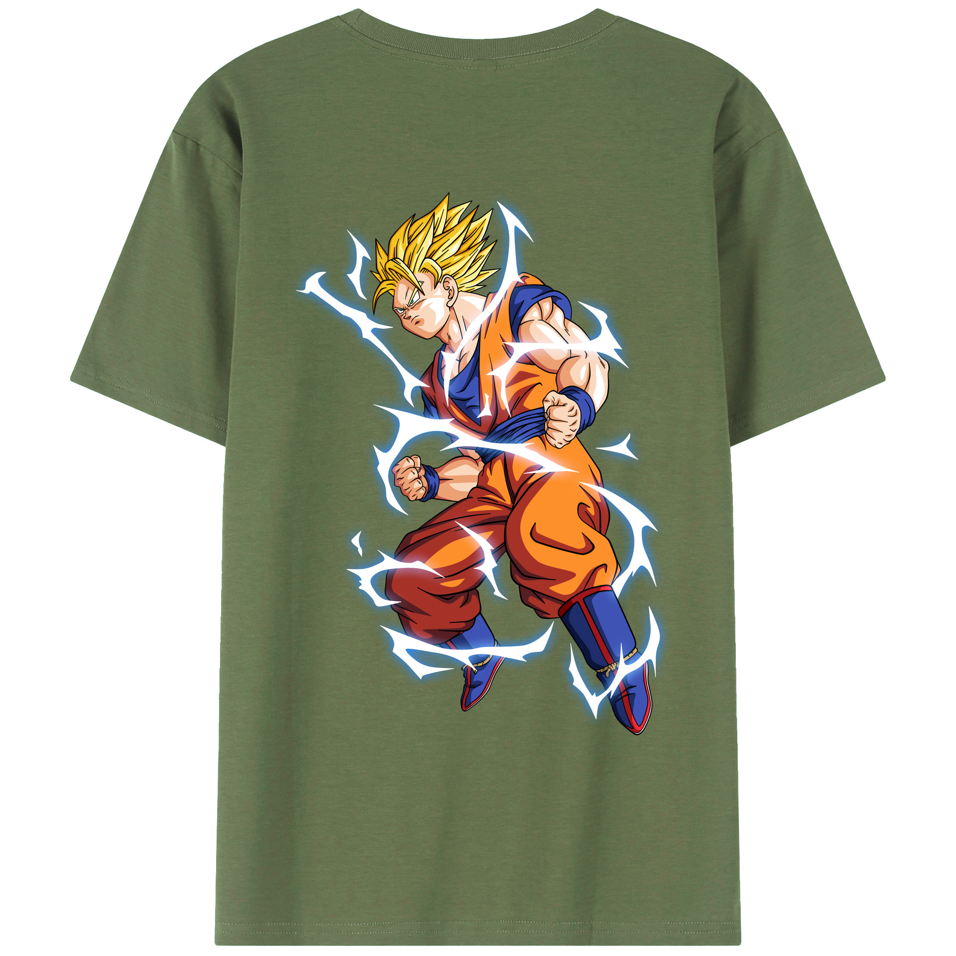 （画像用） ドラゴンボール 孫悟空（そん ごくう）Son Goku カカロット DRAGON BALL Kakarotto 綿100％ メンズ半袖Tシャツ（バックプリント） 通気性